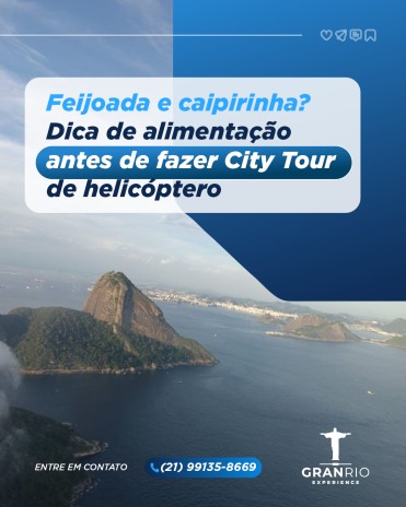Feijoada e caipirinha? Dica de alimentação antes de fazer City Tour de helicóptero