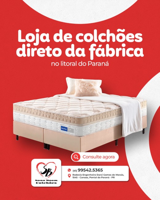 Loja de colchões direto da fábrica no litoral do Paraná