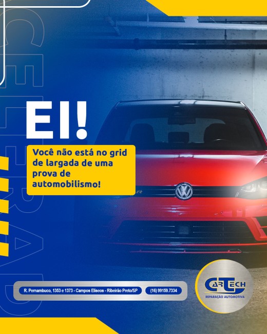 Ei! Você não está no grid de largada de uma prova de automobilismo