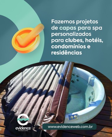 Fazemos projetos de capas para spa personalizados para clubes, hotéis, condomínios e residências