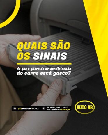 Quais são os sinais de que o filtro do ar-condicionado do carro está gasto?