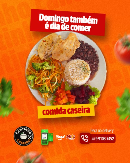 Domingo também é dia de comer comida caseira