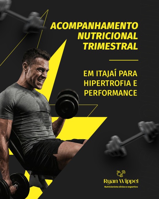 Acompanhamento nutricional trimestral em Itajaí para hipertrofia e performance