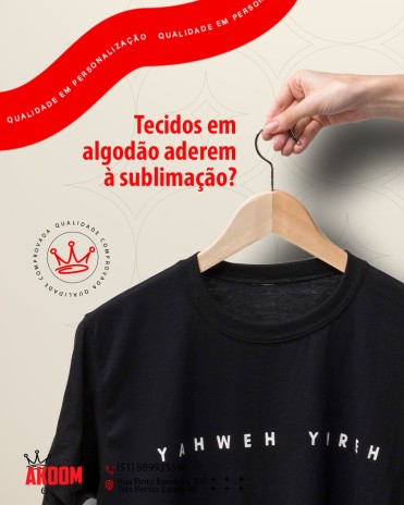 Tecidos em algodão aderem à sublimação?