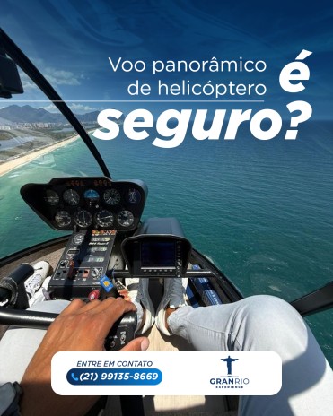 Voo panorâmico de helicóptero é seguro?