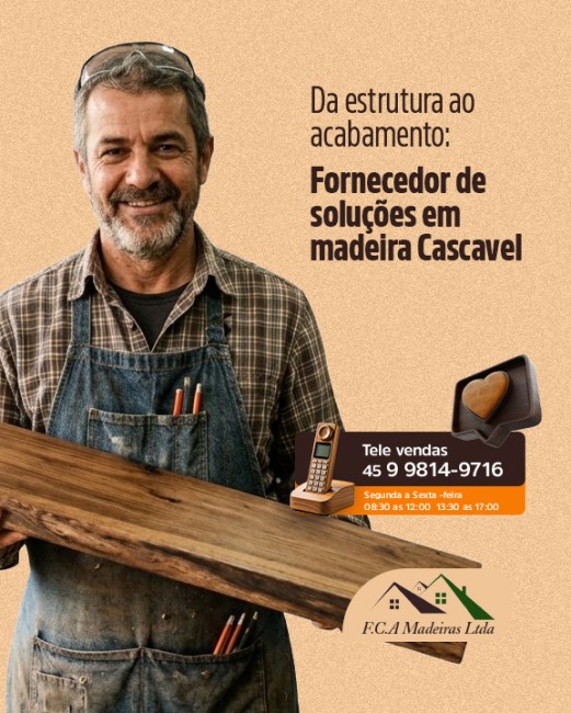 Da estrutura ao acabamento: fornecedor de soluções em madeira Cascavel