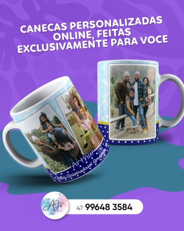 Canecas personalizadas online, feitas exclusivamente para você
