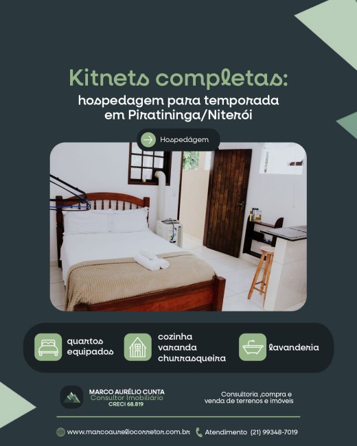 Kitnets completos: hospedagem para temporada em Piratininga – Niterói