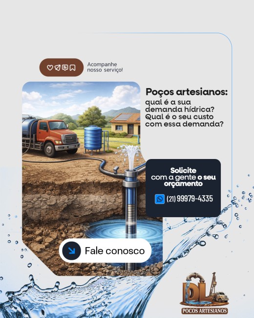 Poços artesianos: qual é a sua demanda hídrica? Qual é o seu custo com essa demanda?