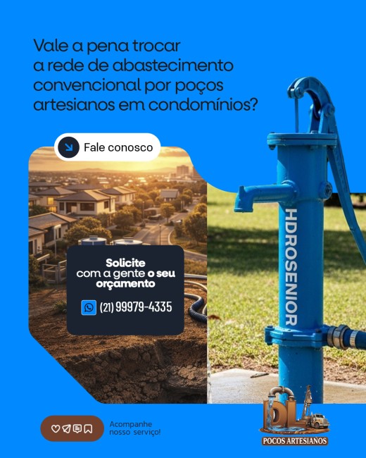 Vale a pena trocar a rede de abastecimento convencional por poços artesianos em condomínios?