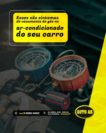 Esses são sintomas de vazamento de gás no ar-condicionado do seu carro