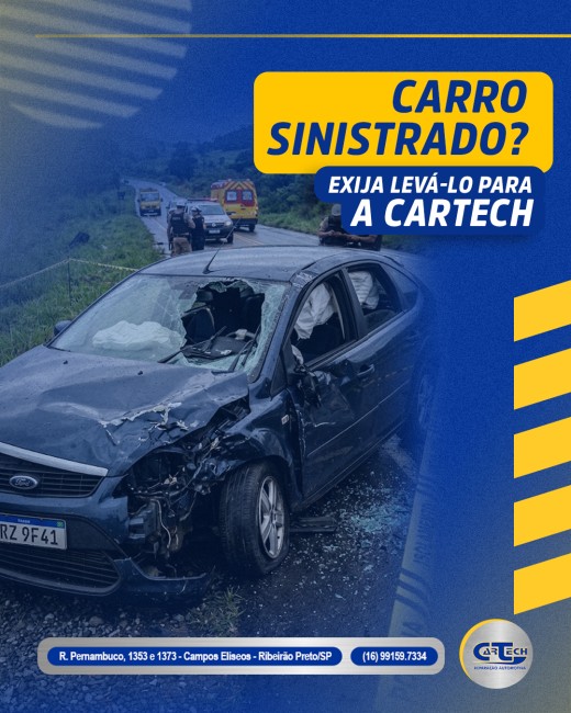 Carro sinistrado? Exija levá-lo para a Cartech