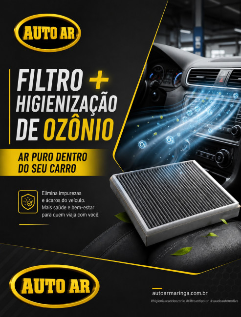 Filtro e higienização de ozônio