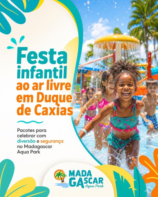 Festa infantil ao ar livre em Duque de Caxias