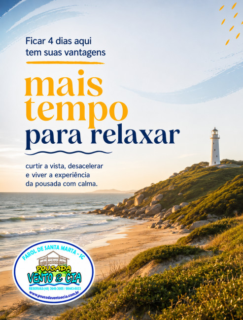 Vantagens de permanecer 4 dias na nossa pousada