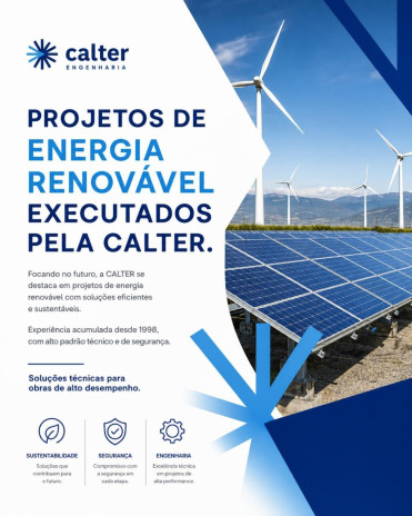 Projetos de Energia Renovável Executados pela CALTER