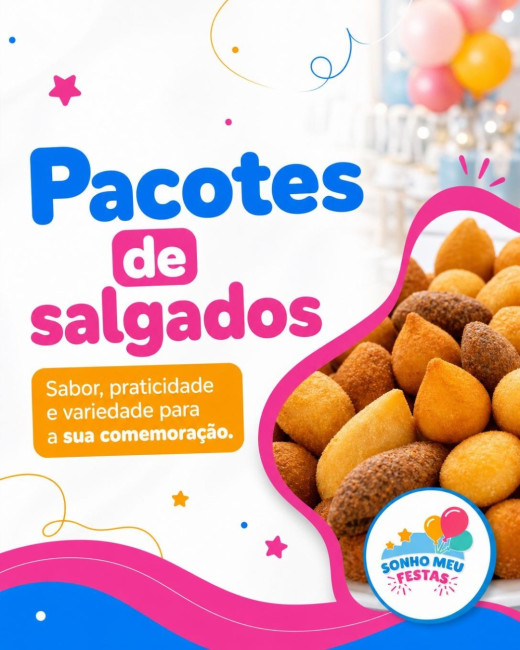 Pacotes de salgados