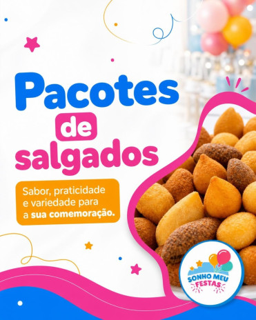 Pacotes de salgados