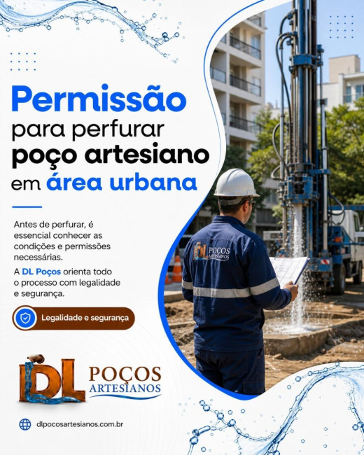 Permissão para perfurar poço artesiano em área urbana