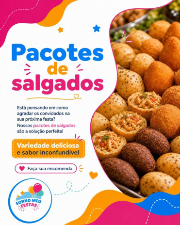 Pacotes de salgados