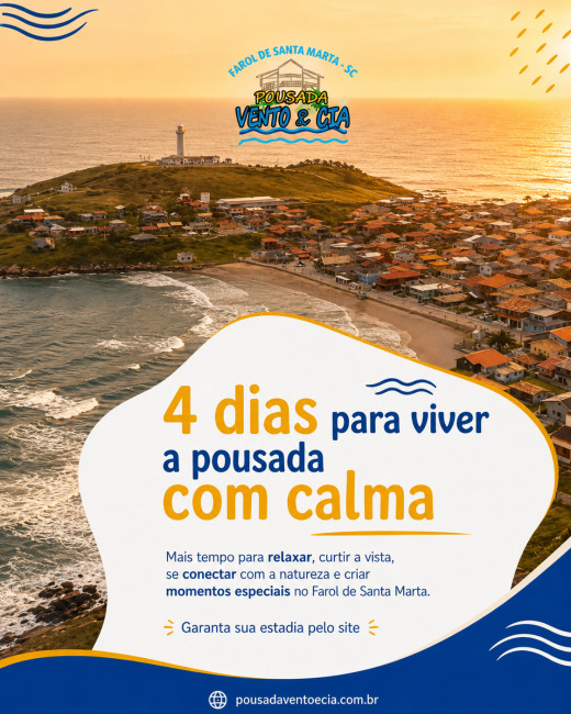 Vantagens de permanecer 4 dias na nossa pousada