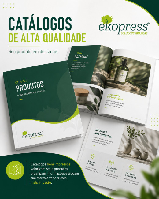 Catálogos de alta qualidade